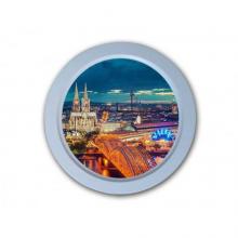 Ультратонкая светящаяся светодиодная картина D240*20mm 18W 220V (CW)